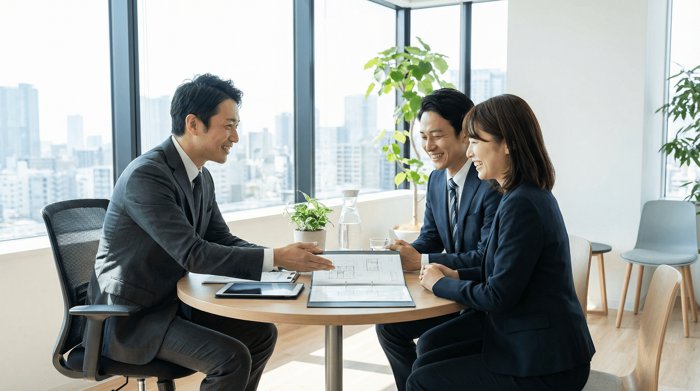 実際の業務風景（顧客との商談）